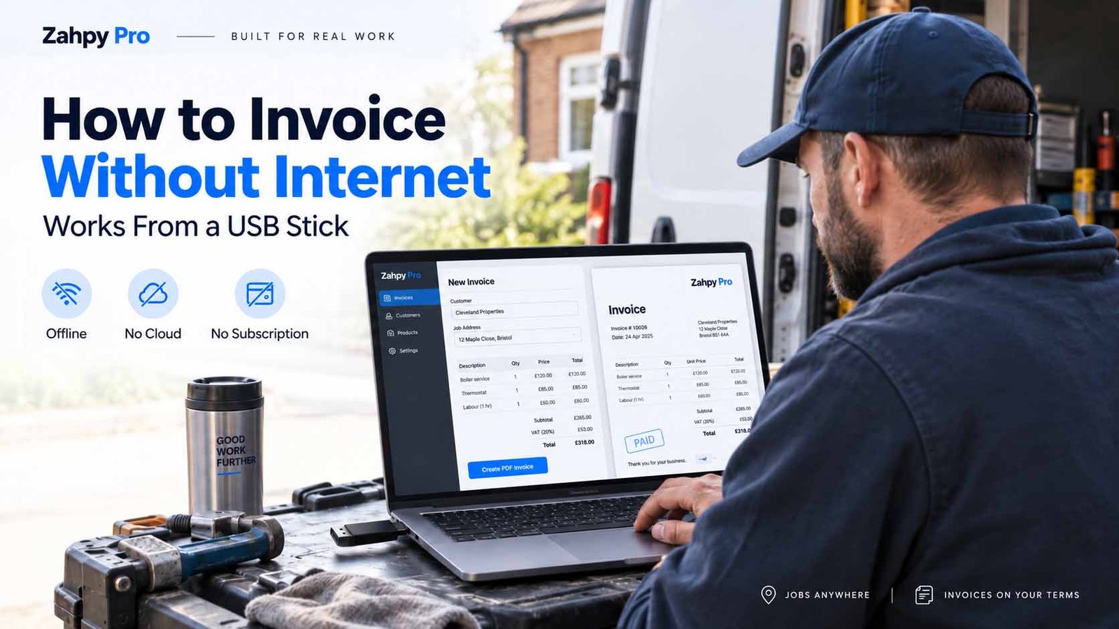 How to Invoice Without Internet: Offline Invoicing From a USB Stick